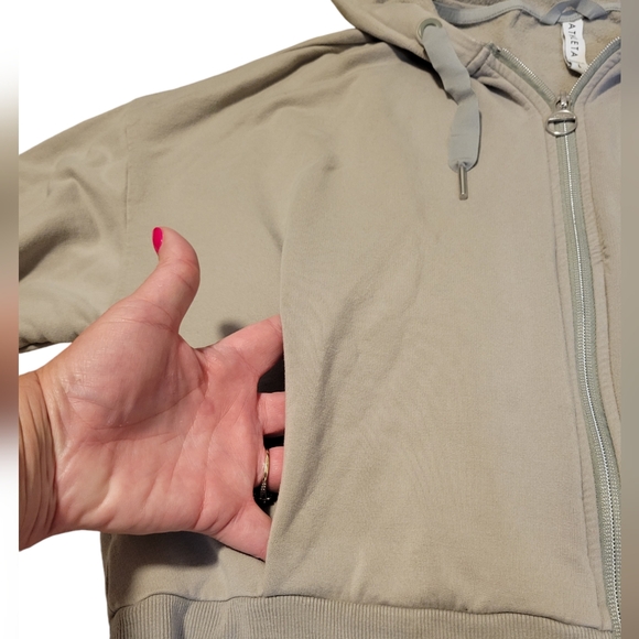 Athleta Balance Sweatshirt Full Zip Long Sleeves S# 599503 Hoodie Womens Large - Picture 9 of 13